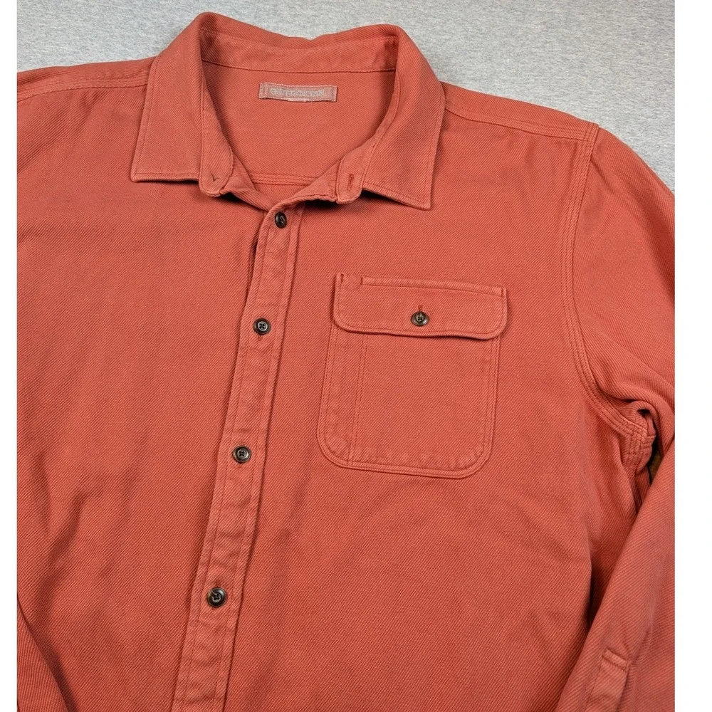 Outerknown Blanket Shirt Mens XXL Terracotta Orange Organic Cotton Button Up